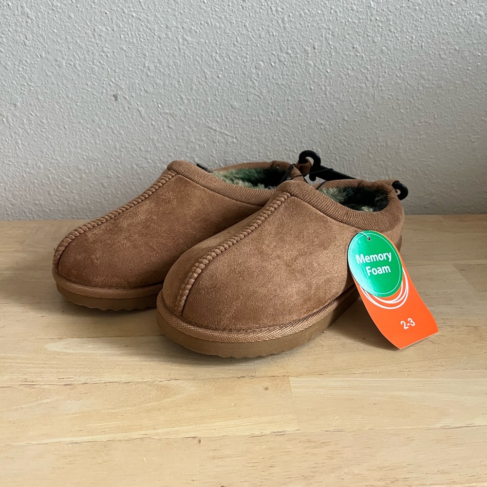 Cozy Brown Kids Slippers with Memory Foam